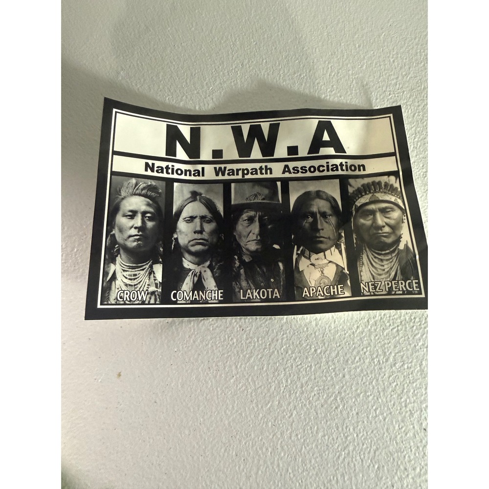 N.W.A National Warpath Association Native American Sticker Crow Lakota Apache
